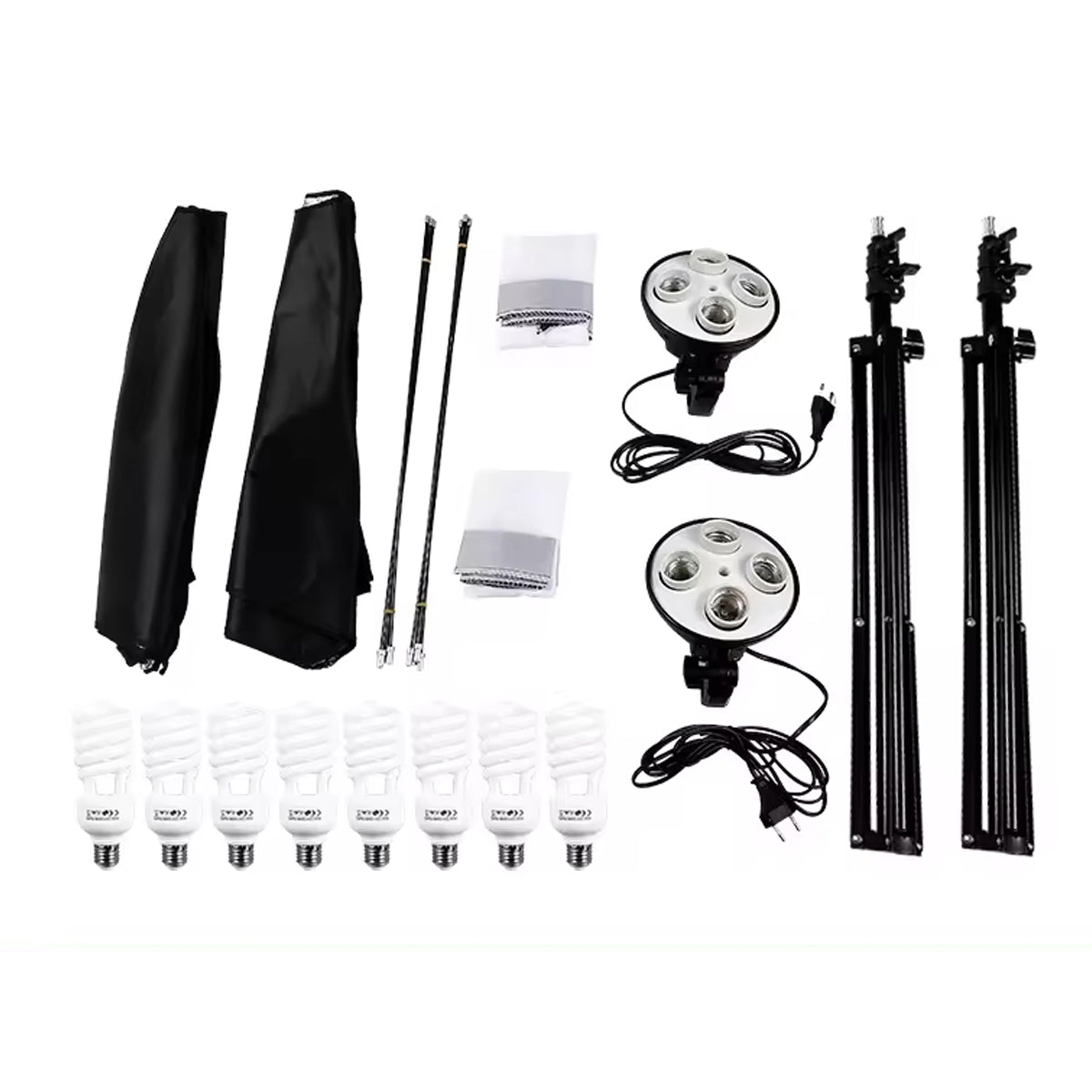 Kit de Iluminacion Softbox con sistema de luz continua 4 en 1 E-Reise FXPK4