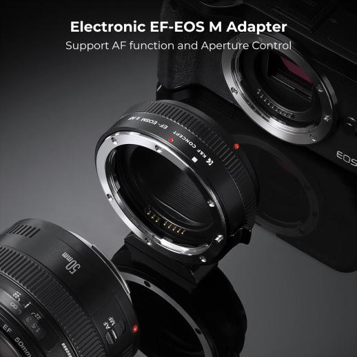 Adaptador de Lentes EF a EOS M K&F Concept