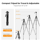 Tripie Profesional K&F Concept Portátil de Alta Resistencia 190cm
