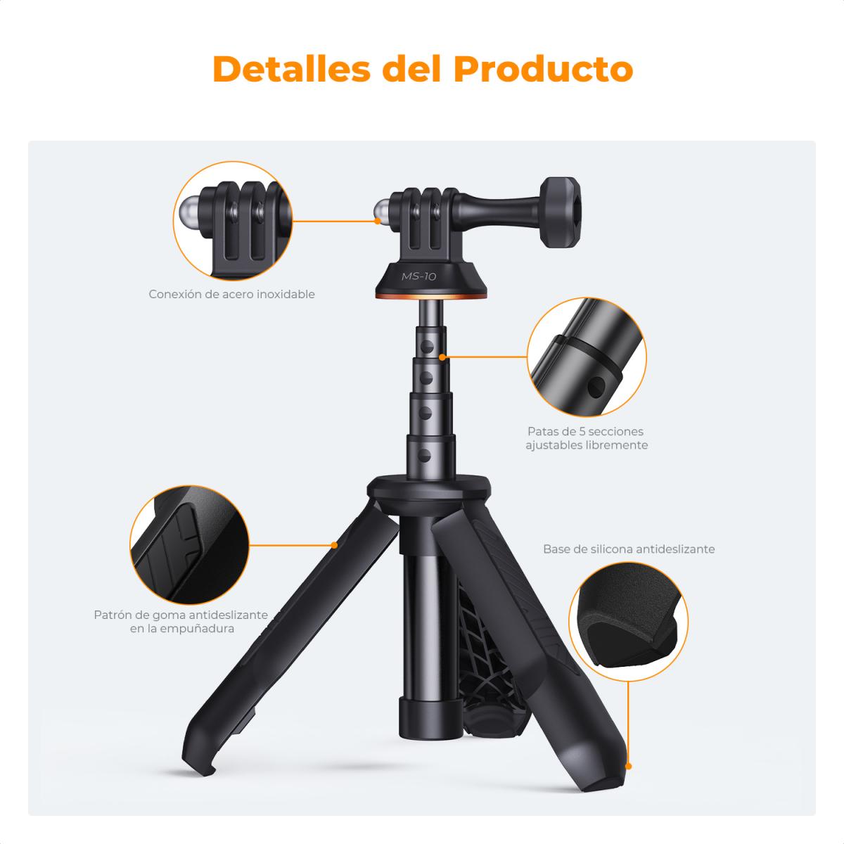 Mini Tripié y Selfie Stick K&F Concept MS10