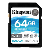 Tarjeta de Memoria Kingston 64GB SDXC Canvas Go! Plus