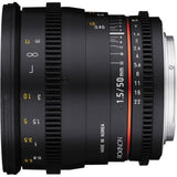 Lente Rokinon 50mm T1.5 Cine DS para Canon
