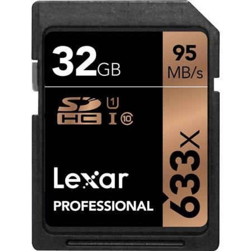 Tarjeta De Memoria Lexar 32GB SDHC Clase 10 633x UHS-1 Professional U1