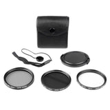 Kit de 3 Filtros Bower 55mm (UV, CPL Y DN) Con Tapa y Sujetador VFK55MM