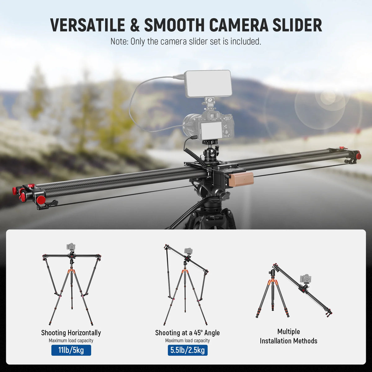 Slider Motorizado de Fibra de Caborno Neewer ER1 80CM