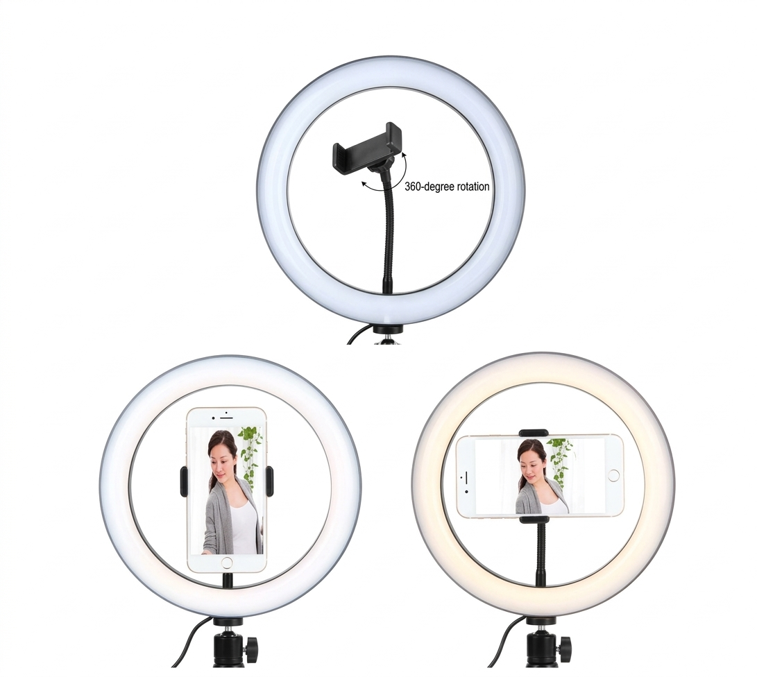 Aro de Luz 6.5 Pulgadas SX-06 E-REISE con Soporte para Celular