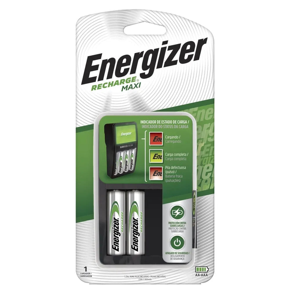 Cargador Energizer Maxi AA AAA con 2 pilas AA