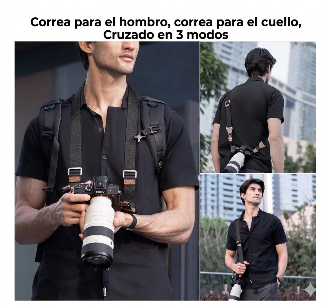 Correa para Cámara K&F Concept Negro 13.115V1
