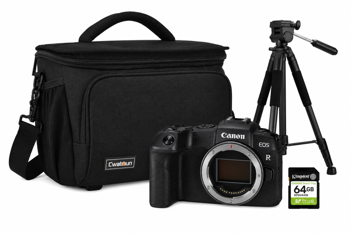 Kit Cámara Canon RP + Mochila + Tarjeta 64GB + Tripié