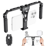Jaula Estabilizadora Plegable para Smartphone con 3 Zapatas Frías y Doble Empuñadura 360° K&F Concept KF31.092