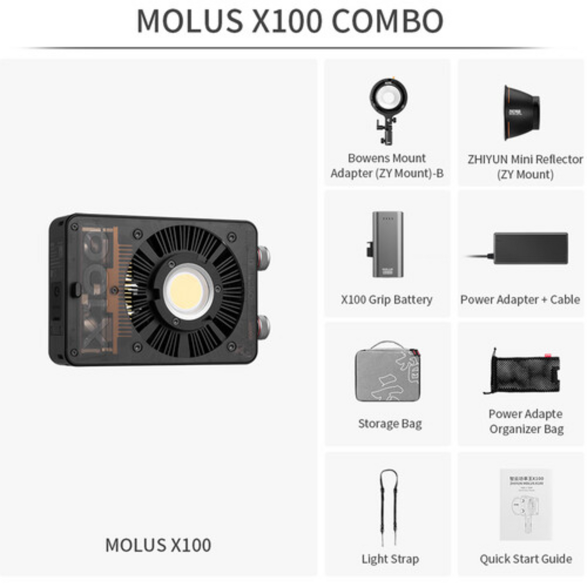 Lámpara Zhiyun MOLUS X100 Combo