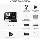 Lámpara de Video Zhiyun Molus G60 Combo