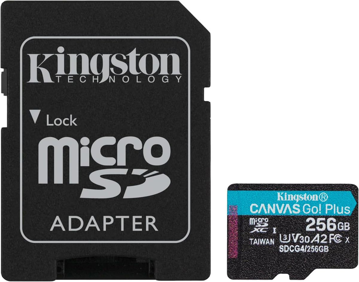 Tarjeta de Memoria Kingston 256GB Canvas Go Plus Gen4 MicroSDXC 200MB/S