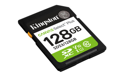 Tarjeta De Memoria Kingston 128GB  SDXC Canvas Select Plus Gen3