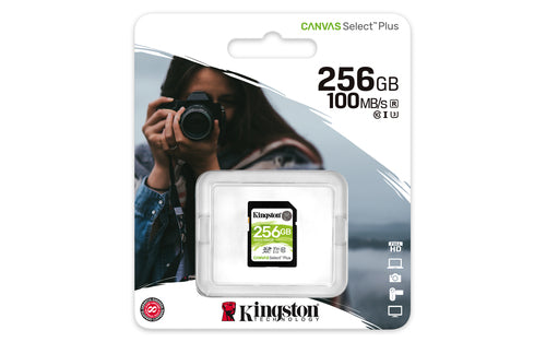 Tarjeta de memoria Kingston 256GB SD Canvas Select Plus