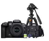KIT Cámara R10 RF-S18-150mm F3.5-6.3 IS STM + Tripié + Tarjeta de 64 GB + Maleta + accesorios de limpieza
