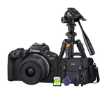 KIT Cámara R50 RF-S 18-45mm F4.5-6.3 IS STM + Tripié + Tarjeta de 64 GB + Maleta + accesorios de limpieza