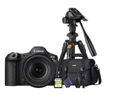 KIT Cámara R5 Mark II RF 24-105mm F4L IS USM + Tripié + Tarjeta de 64 GB + Maleta + accesorios de limpieza