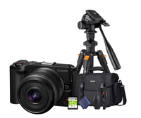 KIT Cámara R50V RF-S 14-30mm F4-6.3 IS STM PZ + Tripié + Tarjeta de 64 GB + Maleta + accesorios de limpieza