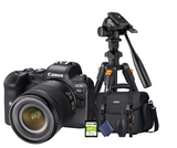 KIT Cámara R6 RF24-105mm F4-7.1 IS STM + Tripié + Tarjeta de 64 GB + Maleta + accesorios de limpieza