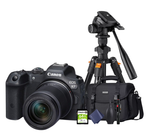 KIT Cámara R7 RF-S18-150mm  F3.5-6.3 IS STM + Tripié + Tarjeta de 64 GB + Maleta + accesorios de limpieza