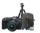 KIT Cámara R8 RF 24-50mm F4.5-6.3 IS STM + Tripié + Tarjeta de 64 GB + Mochila + accesorios de limpieza