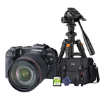 KIT Cámara RP RF24-105mm F4 L IS USM + Tripié + Tarjeta de 64 GB + Maleta + accesorios de limpieza