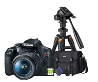 KIT Cámara T7 EF-S 18–55mm + Tripié + Tarjeta de 64 GB + Maleta + accesorios de limpieza