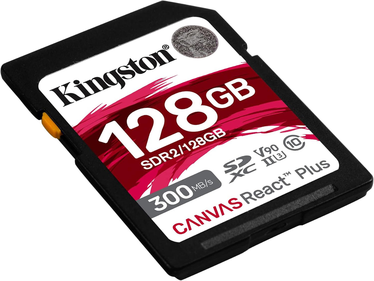 Tarjeta de memoria SDXC Kingston 128GB Canvas React Plus 300MB/S