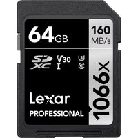 TARJETA SD LEXAR 64GB 1066X PROFESSIONAL UHS-I GL/PRO 160MB/S