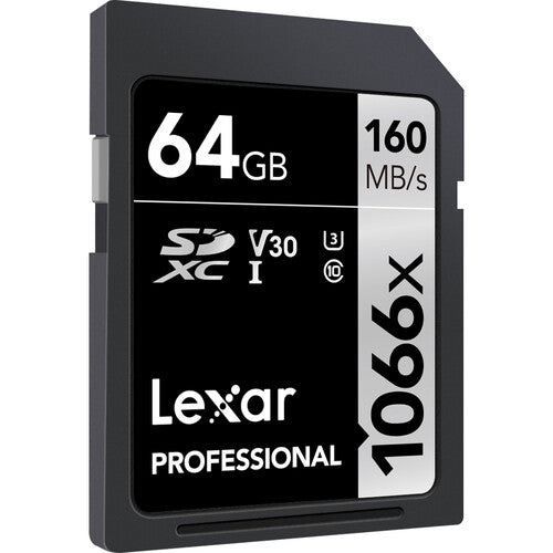 TARJETA SD LEXAR 64GB 1066X PROFESSIONAL UHS-I GL/PRO 160MB/S