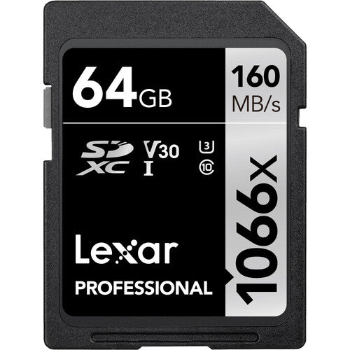 TARJETA SD LEXAR 64GB 1066X PROFESSIONAL UHS-I GL/PRO 160MB/S