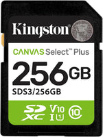 Tarjeta De Memoria Kingston 256GB  SDXC Canvas Select Plus Gen3