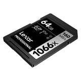 TARJETA SD LEXAR 64GB 1066X PROFESSIONAL UHS-I GL/PRO 160MB/S