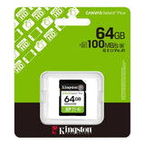 Tarjeta De Memoria Kingston 64GB  SDXC Canvas Select Plus Gen3