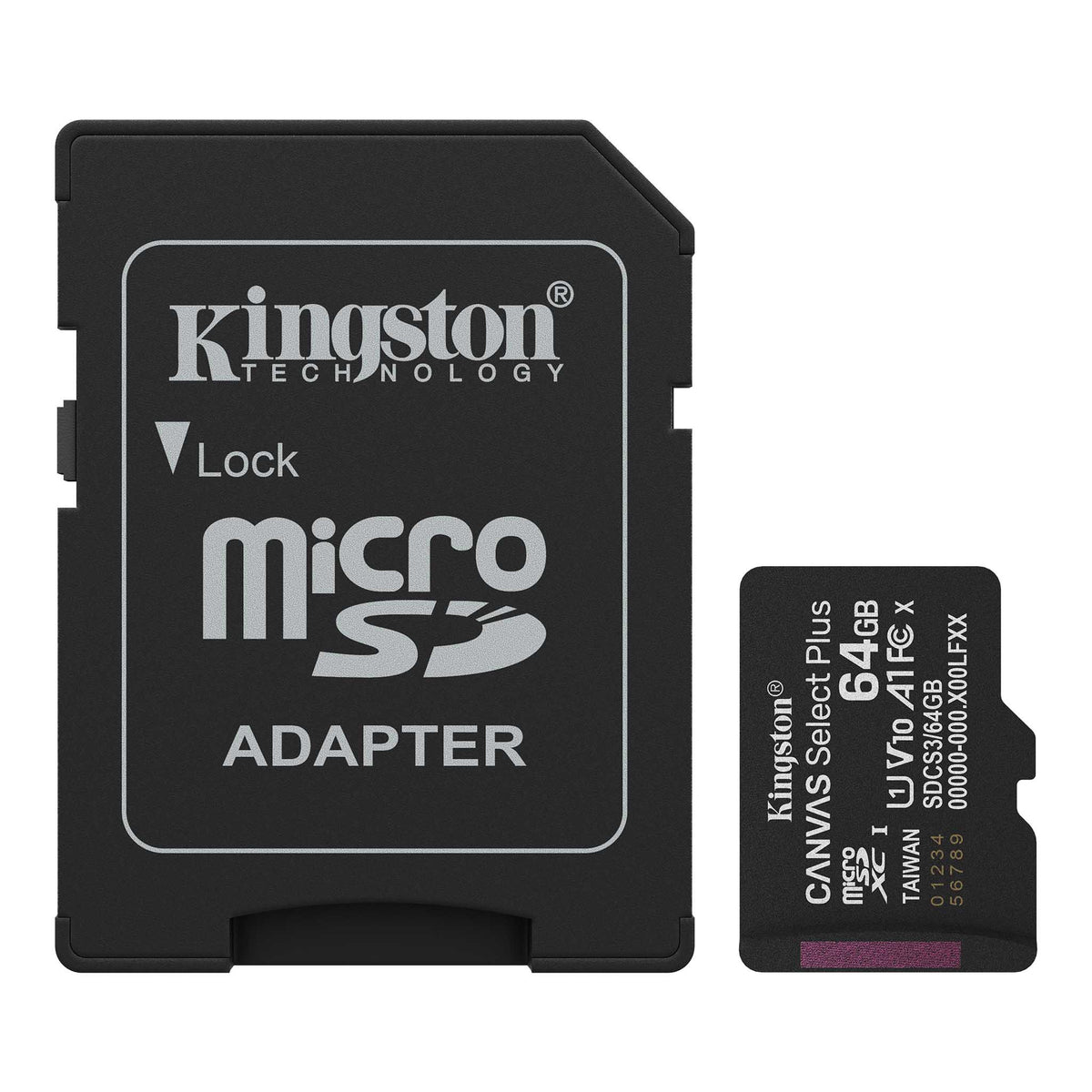 Tarjeta de Memoria MicroSD Kingston de 64GB Canvas Select Plus