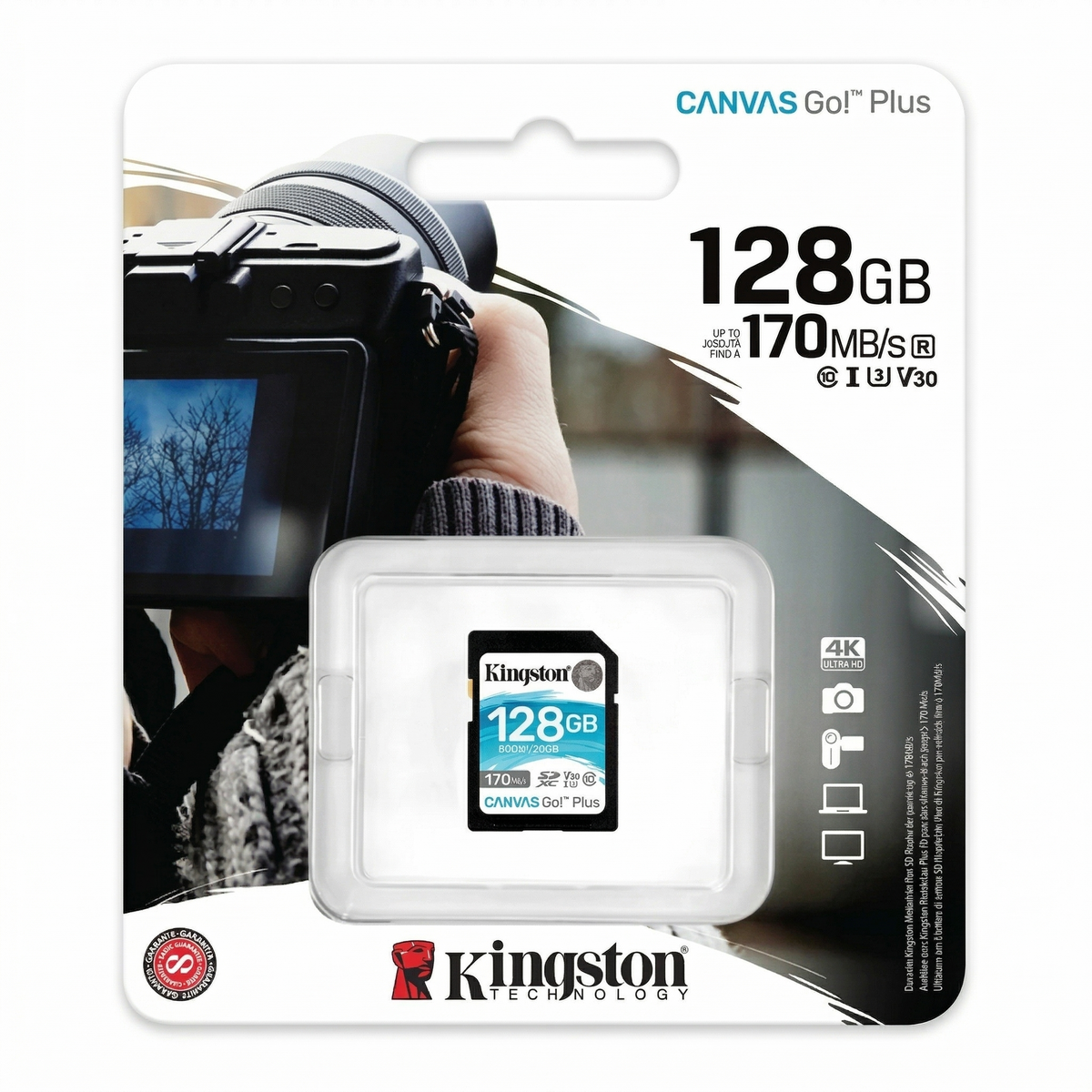 Tarjeta de Memoria Kingston 128GB SDXC Canvas Go! Plus
