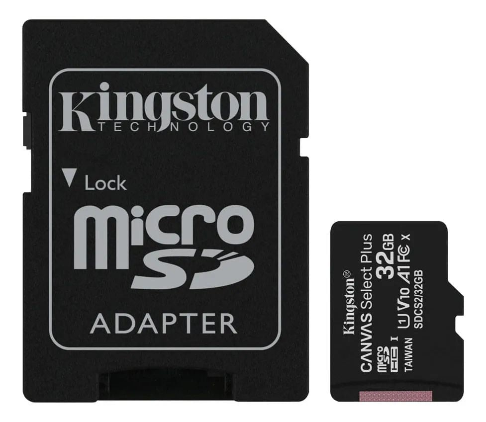 Tarjeta de Memoria Kingston MicroSD de 32GB Canvas Select Plus UHS-I 100MB/S