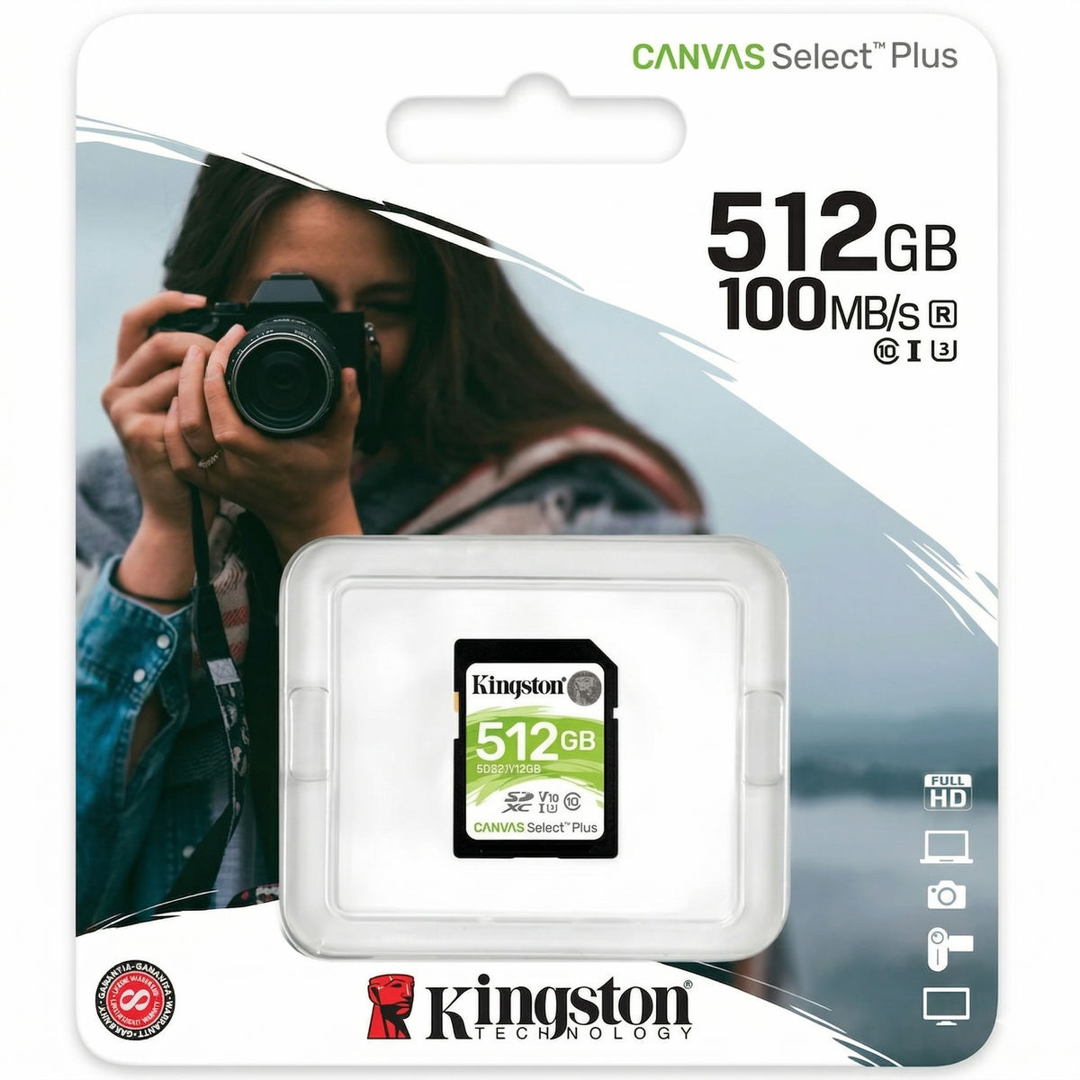 Tarjeta de Memoria Kingston 512GB SDXC Canvas Select Plus