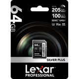Tarjeta de Memoria Lexar 64GB SDXC Professional Silver Plus
