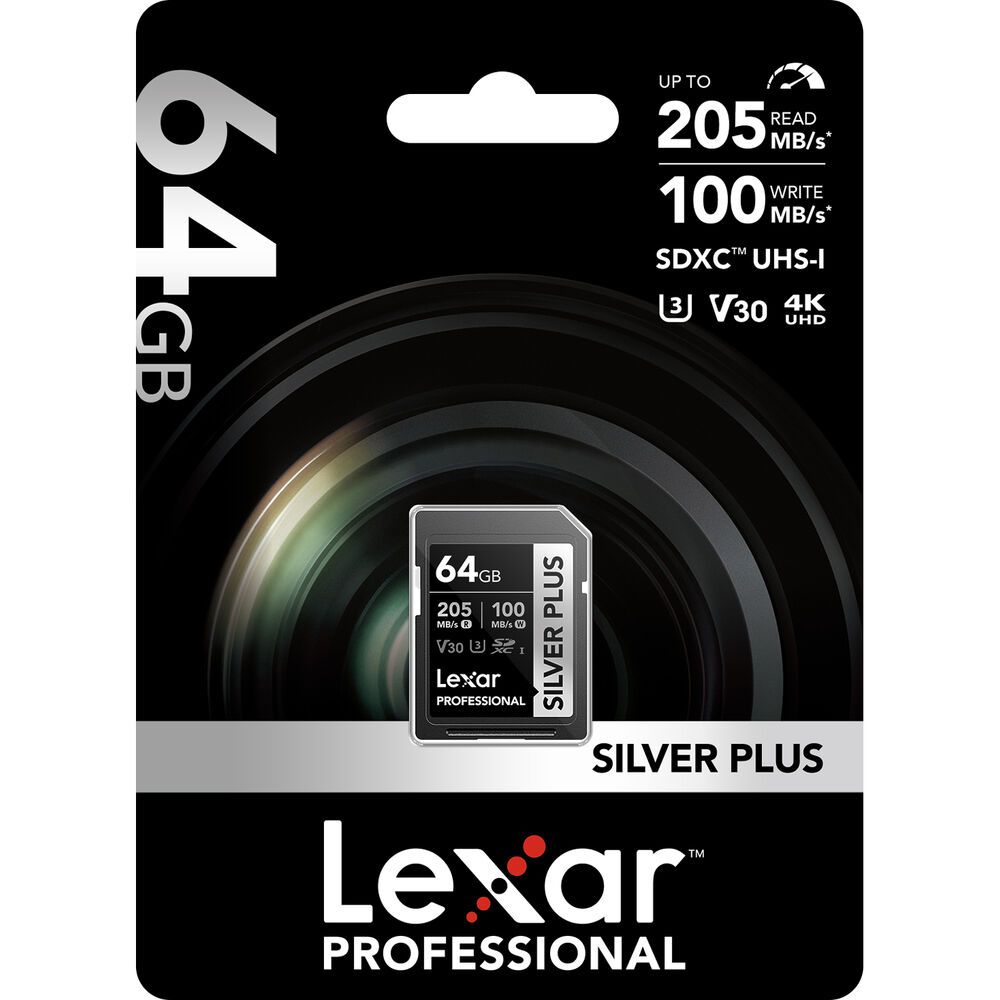 Tarjeta de Memoria Lexar 64GB SDXC Professional Silver Plus