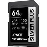 Tarjeta de Memoria Lexar 64GB SDXC Professional Silver Plus