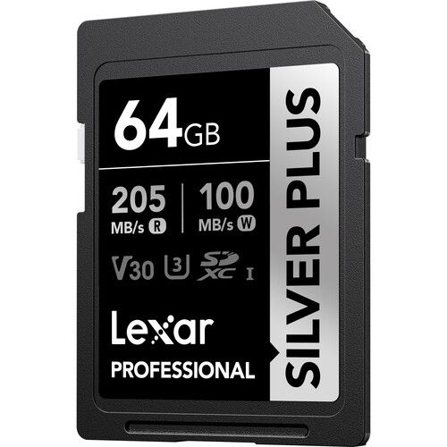 Tarjeta de Memoria Lexar 64GB SDXC Professional Silver Plus