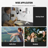 Trípode Selfie Plegable 3 en 1 con Control Bluetooth, Soporte 360° y Doble Zapata Fría NEEWER P15