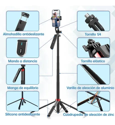 SELFIE STICK ULANZI MA09 CON CONTROL BLUETOOTH