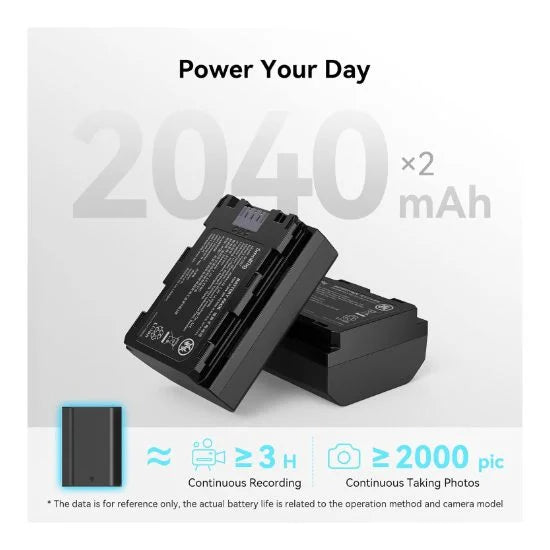 Kit de 2 baterías NP-FZ100 con cargador doble – SmallRig 3824B