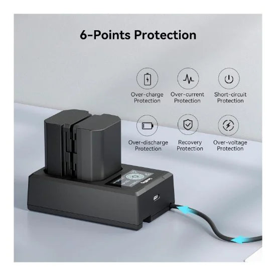 Kit de 2 baterías NP-FZ100 con cargador doble – SmallRig 3824B