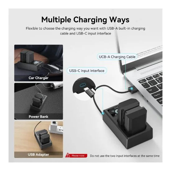 Kit de 2 baterías NP-FZ100 con cargador doble – SmallRig 3824B