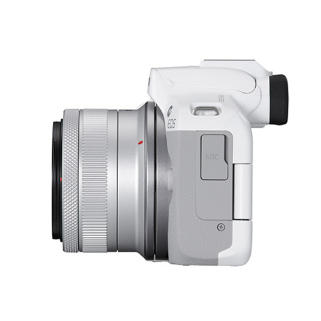 cámara canon eos R50 blanca para principiantes 