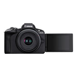 cámara canon EOS R50 kit dos lentes para principiantes